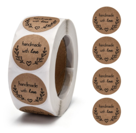 Rol stickers handmade with love 500st