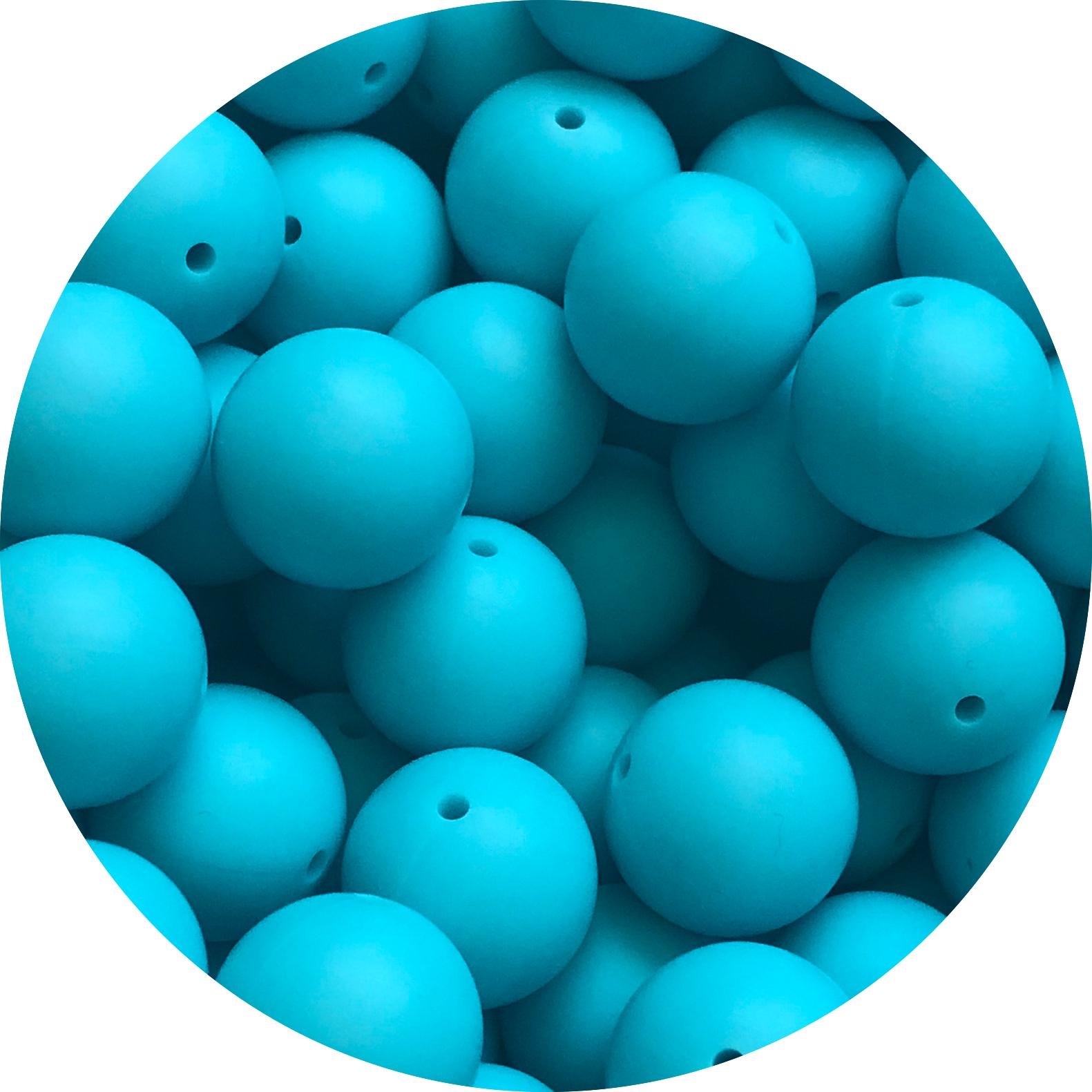 Siliconen Kralen Macaron Blauw – per stuk | Ø12 mm, Ø15 mm of Ø20 mm