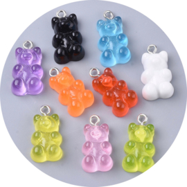 Gummi-beer bedels – Mix – 12×22 mm (5 stuks)