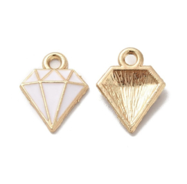 Bedel Diamant – wit – 15×12 mm – 5 stuks