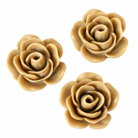Koopjeshoek kunststof kralen roos beige – 25×25×14mm – 20 stuks