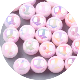 Kralen shiny pearl pink 50st