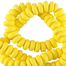 Kralen polymeer rondellen yellow 25st