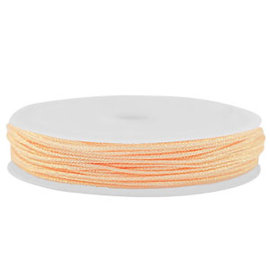 Macramé draad gevlochten peach – 1 mm – op rol per 10 meter