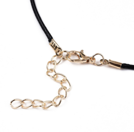 Ketting zwart met goud