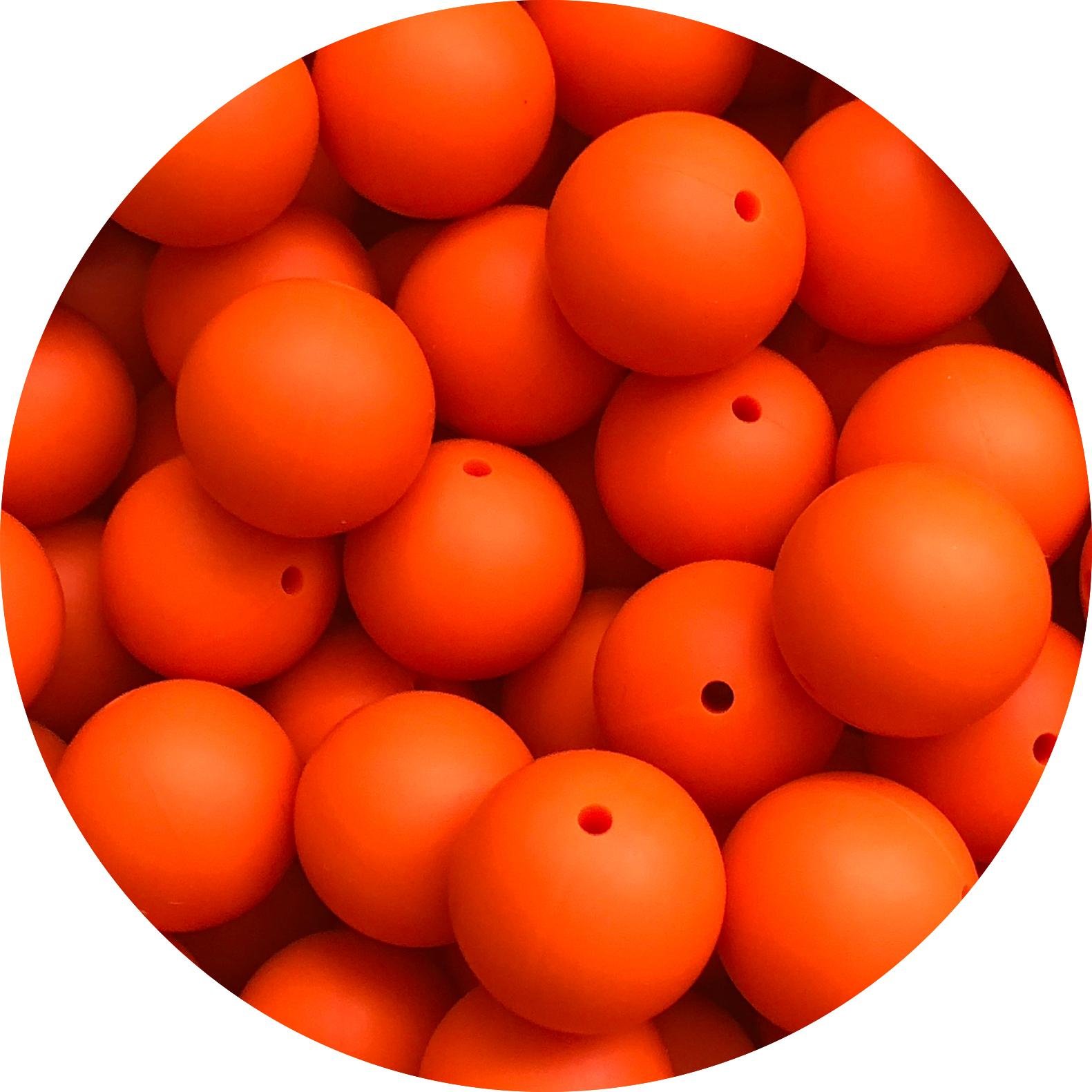 Siliconen Kralen Oranje – per stuk | Ø12 mm, Ø15 mm of Ø20 mm