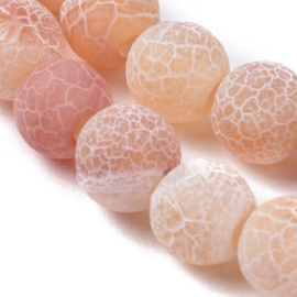 Crackle agaat kralen oranje – 6 mm – ca. 60 stuks