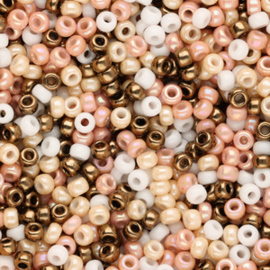 Miyuki rocailles 8/0 – Rosé Goud Mix – 3 mm – 5 gram