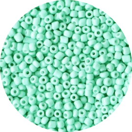 Kralen rocailles pale green 2mm