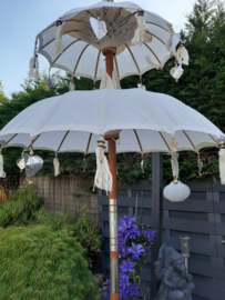 Parasol dubbel, Diameter van 1 meter (diverse kleuren)