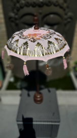 Tafelparasol pastel goud print