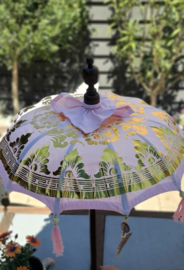 Tafelparasol pastel goud print