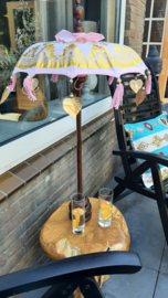 Tafelparasol pastel goud print