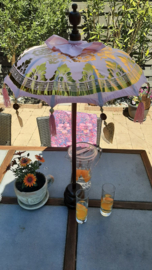 Tafelparasol pastel goud print