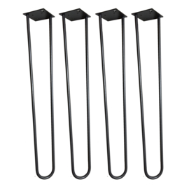 Set van 4 Hairpin tafelpoten zwart - 71 cm