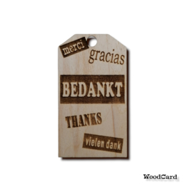 BEDANKT, MERCI, GRACIAS - 10 stuks