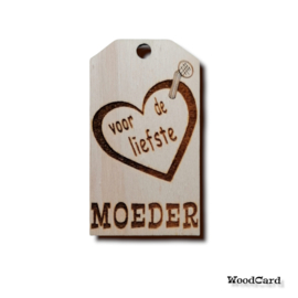 VOOR DE LIEFSTE MOEDER - HART/SPIJKER - 10 stuks