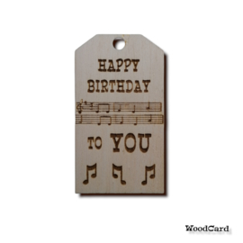 HAPPY BIRTHDAY -  MUZIEKNOTEN - 10 stuks