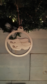 KLOMPEN KERSTBAL 10 STUKS (ook los verkrijgbaar op www.devrieslaserdesign.nl)