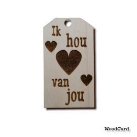 IK HOU VAN JOU - HARTJES - 10 stuks