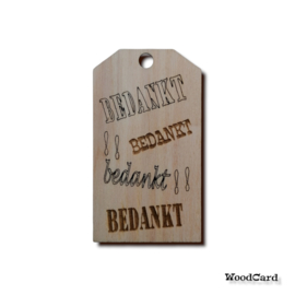 BEDANKT-BEDANKT-BEDANKT - 10 stuks