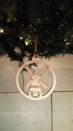 MOLEN KERSTBAL 10 STUKS (ook los verkrijgbaar op www.devrieslaserdesign.nl)