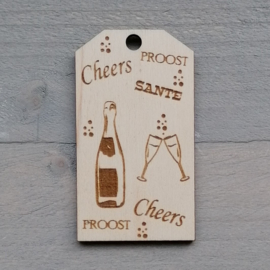 CHEERS SANTE PROOST - CHAMPAGNE  - 10 stuks