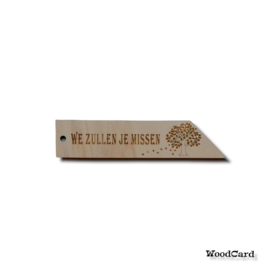 ROUWLABEL BOOM - 10  stuks