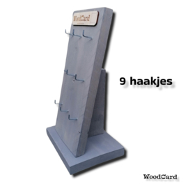 WoodCard-rek met 9 haakjes