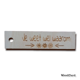 Je weet wel waarom