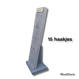 WoodCard-rek met 15 haakjes