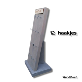 WoodCard-rek met 12 haakjes