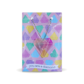 you are a diamond | sleutelhanger met kaart per 5 stuks