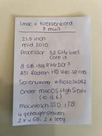 iMac + toetsenbord & muis