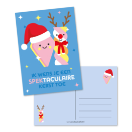 Kaart A6 | ik wens je een SPEKtaculaire kerst toe