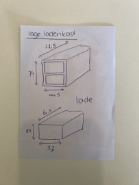 Lage metalen ladekast