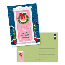Kaart A6 | have an aDOORable Christmas