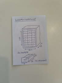 Metalen kaarten ladekast