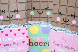 chocolade wikkel 5 stuks | mom i love you more than CHOCOLATE