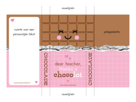 chocolade wikkel 5 stuks | dear teacher thanks a CHOCOlot