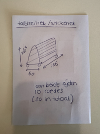 Stickerrek/tafelzeilrek