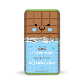 chocolade wikkel 5 stuks | dad i love you more than CHOCOLATE