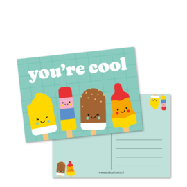 Kaart A6 | you're cool, ijsjes