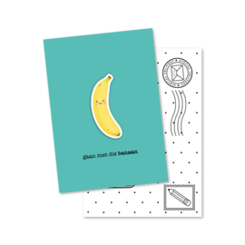 Magneetkaart 5 stuks | gaan met die banaan
