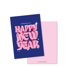 Kaart A6 | wishing you a happy new year