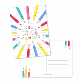 Kaart A6 | you color my world