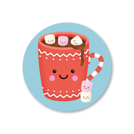 5 Stickers | warme chocolademelk