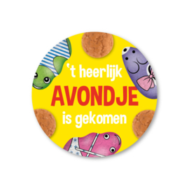 5 stickers | 't heerlijk avondje is gekomen