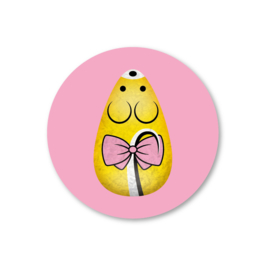 5 Stickers | muis, geel