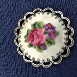 Broche Petit Point Roos